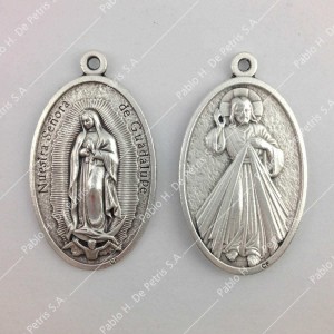 3591 Medalla Virgen de Guadalupe - Jesús Misericordioso