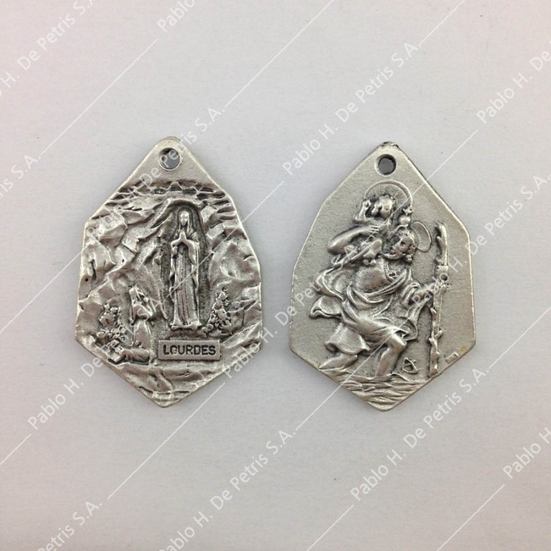 Medalla Virgen de Lourdes - San Cristóbal