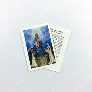 0804 - 1/2 Estampa Virgen del Rosario de Pompeya