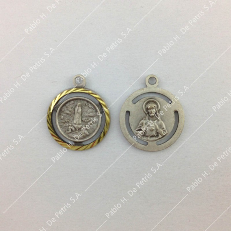 Medalla Virgen de Fátima - Sagrado Corazón