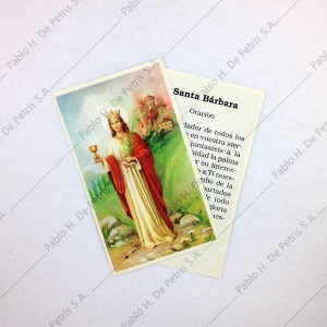 Estampa Santa Bárbara