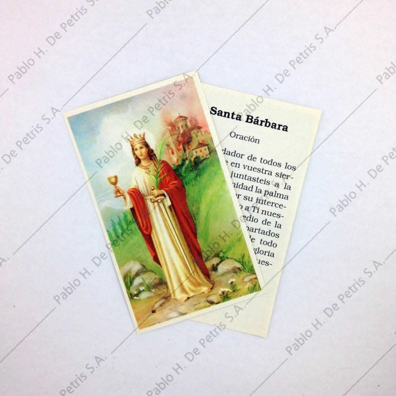 Estampa Santa Bárbara