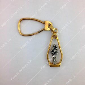 L4989-Llavero italiano con imagen de la Virgen del Rosario de San Nicolás