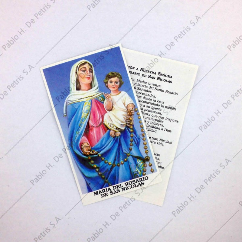 Estampa Virgen del Rosario de San Nicolás
