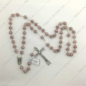 5038-Rosa - Rosario Cloisonné