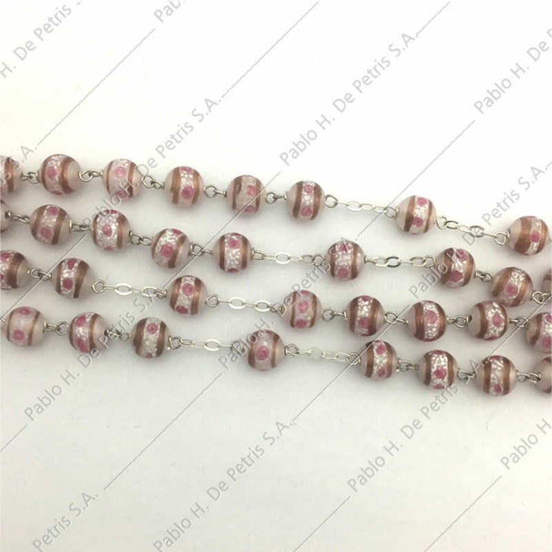 5038-Rosa - Rosario Cloisonné