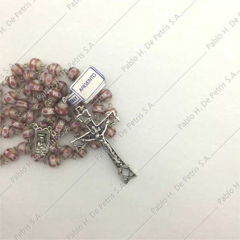5038-Rosa - Rosario Cloisonné
