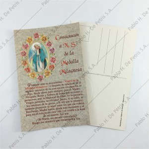 0843 Oro-Virgen de la Medalla Milagrosa - Estampa