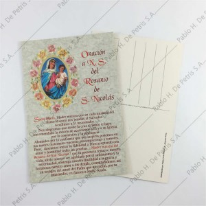 0843 Oro-Virgen del Rosario de San Nicolás - Estampa